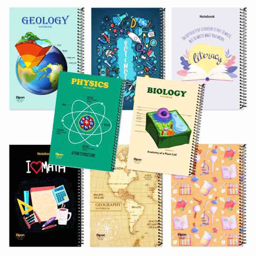 دفتر 100 برگ سیمی موضوعی وزیری الیپون (کد243)