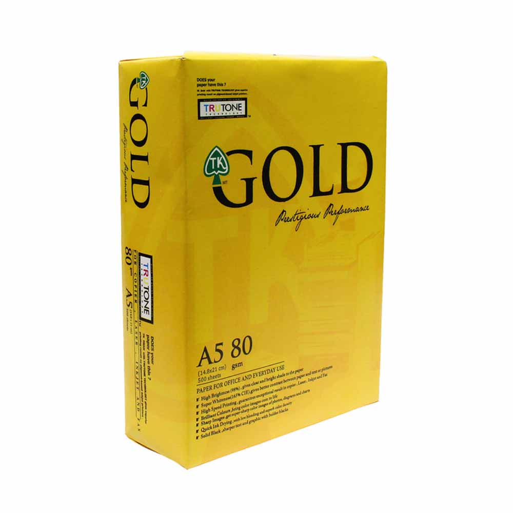 کاغذ آ5 80 گرمی بسته 500 عددی گلد