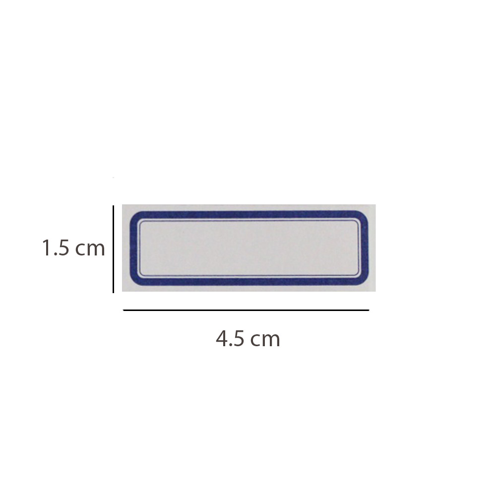برچسب دور آبی 1.5*4.5 بسته 50 تایی