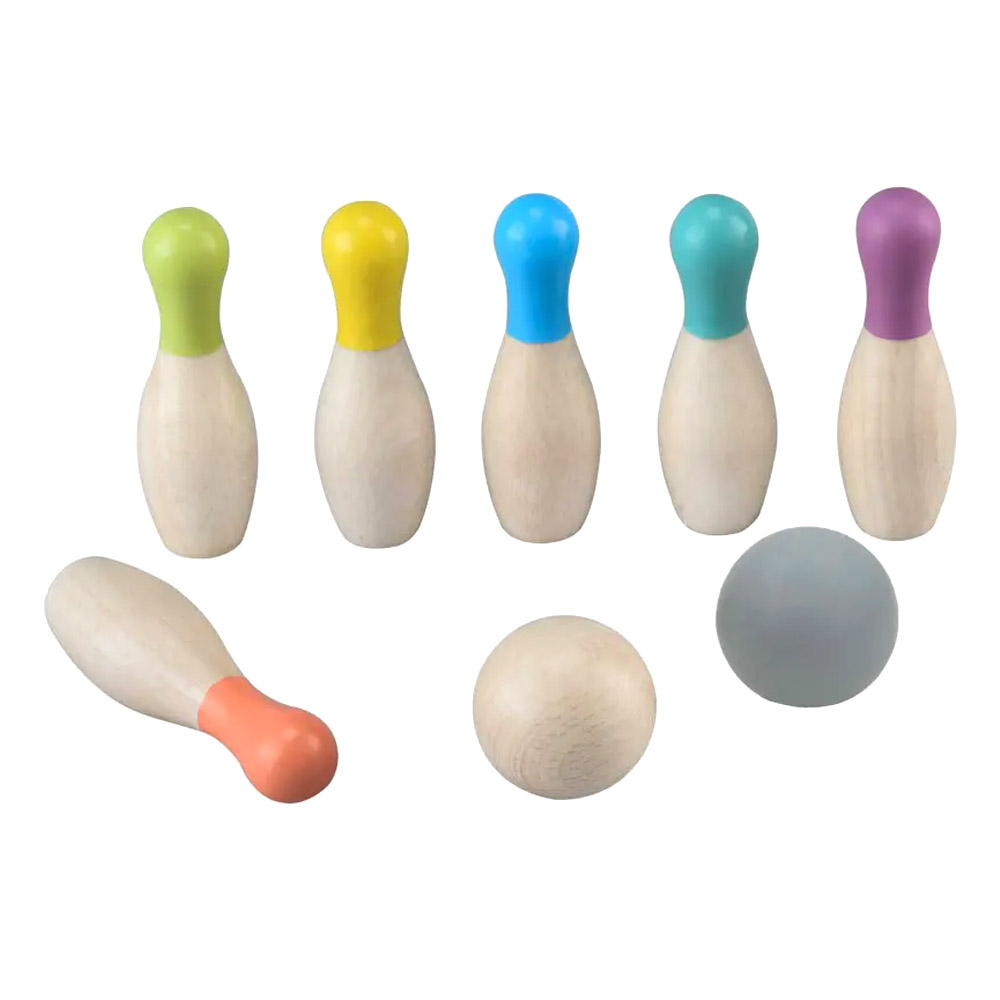 بولینگ چوبی کودک رنگین کمانی