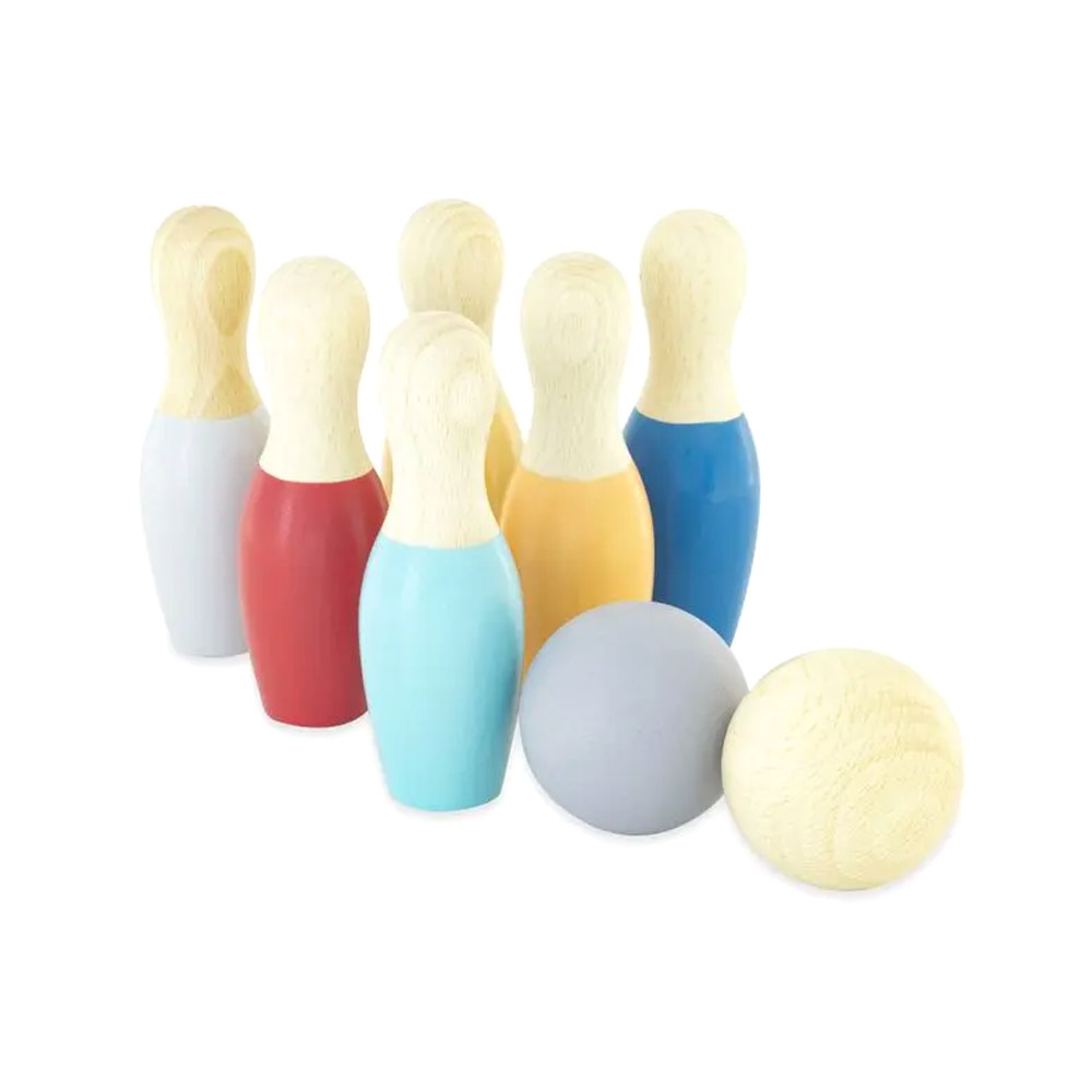 بولینگ چوبی کودک رنگین کمانی