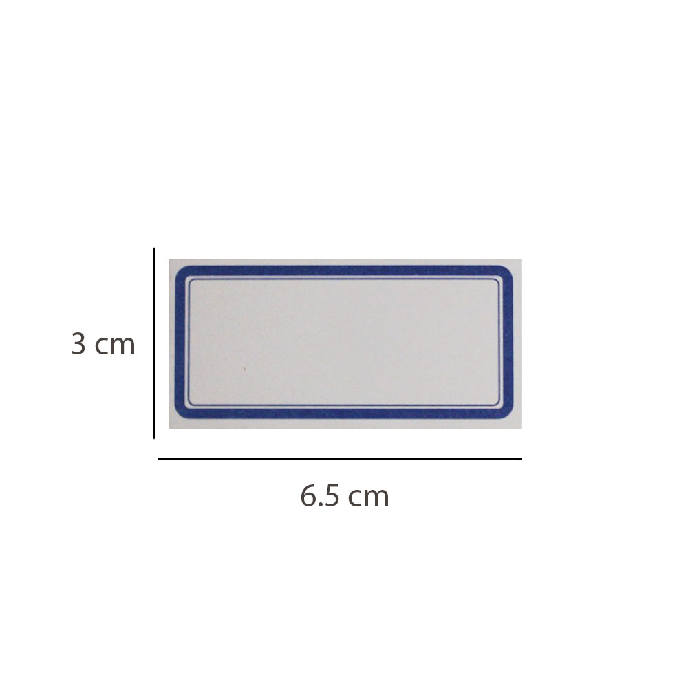 برچسب دور آبی 3*6.5 بسته 50 تایی