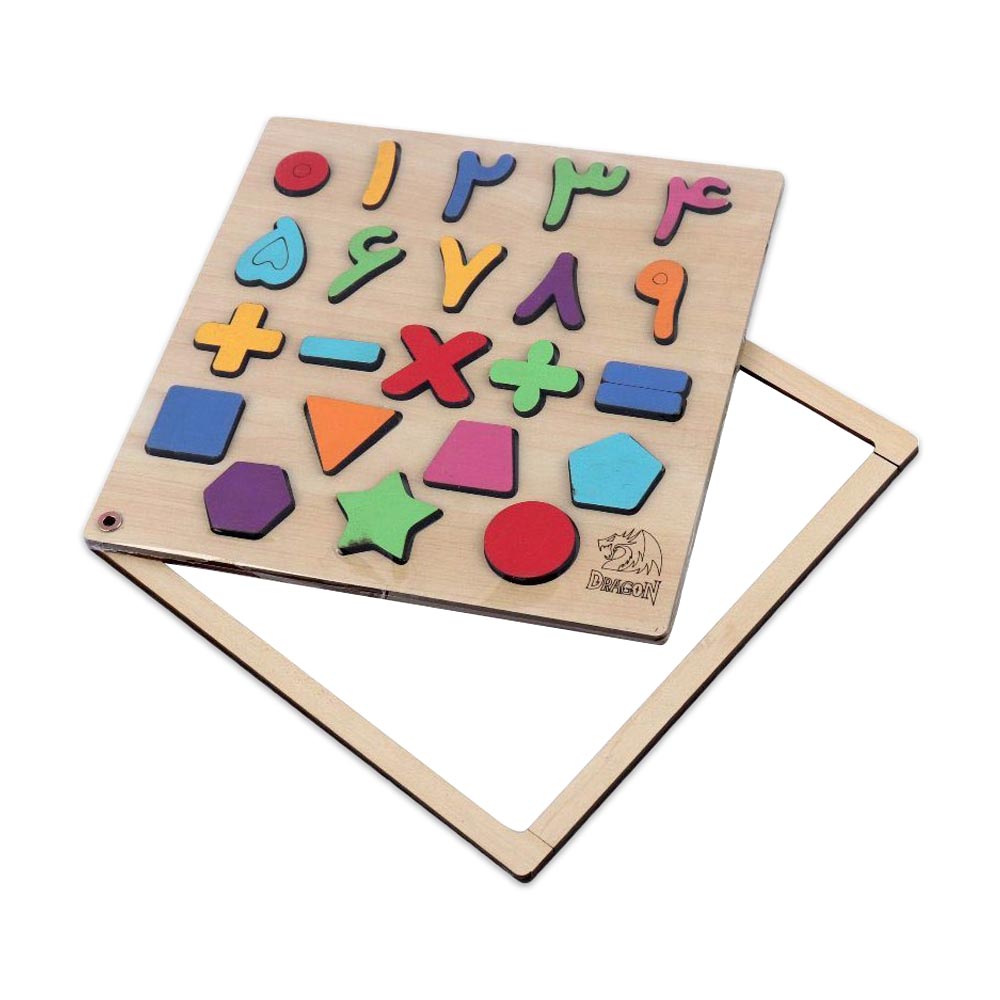 پازل چوبی اعداد و علائم دراگون