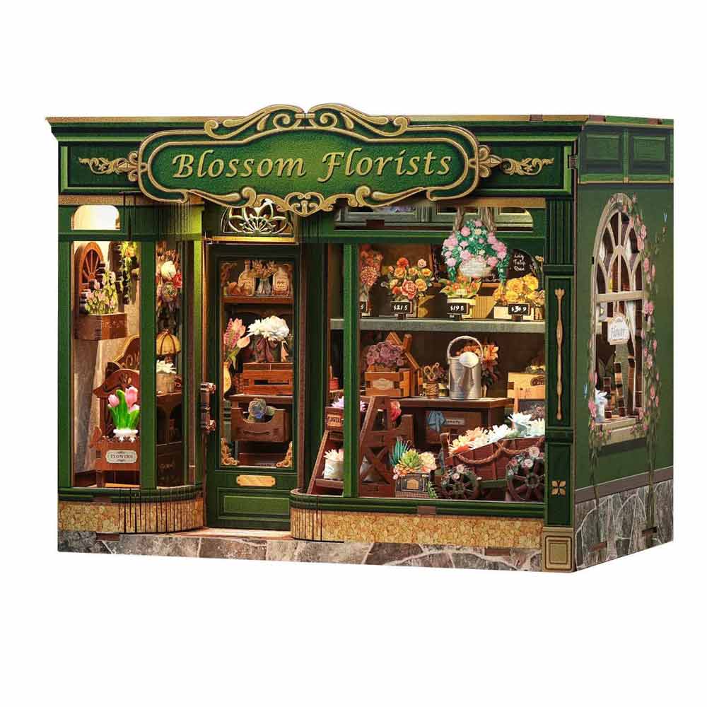 کیت ماکت چوبی گل‌فروشی شکوفه (Blossom Florists) با نور LED
