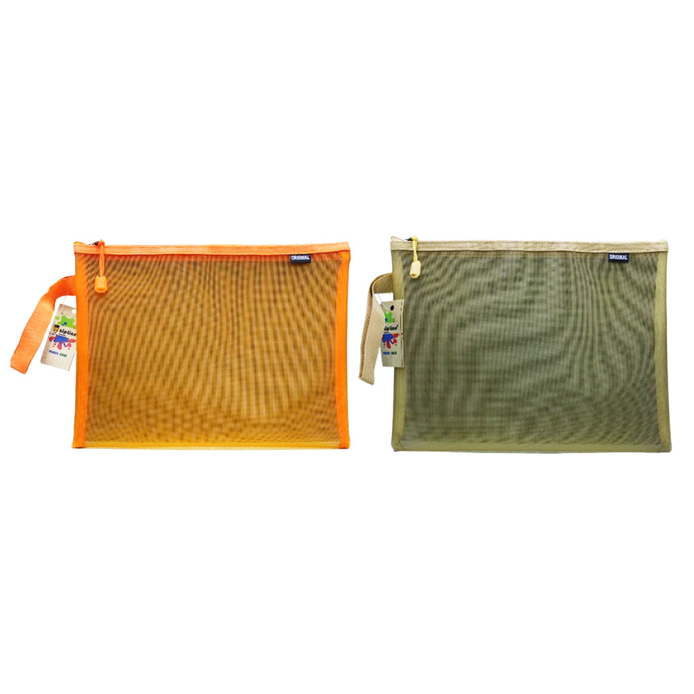 کیف توری ضخیم تک زیپ سایز A4 کد ZL3223 زیپ لاین