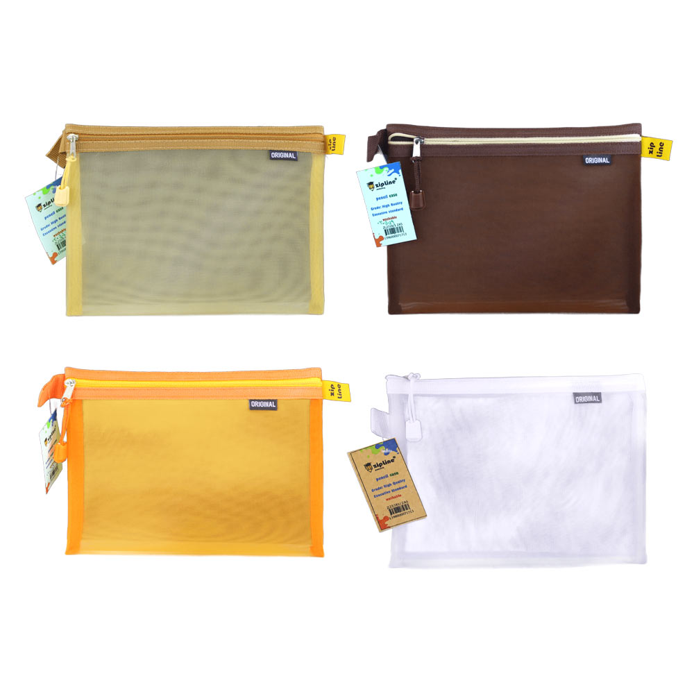 کیف توری ضخیم تک زیپ سایز A5 کد ZL2318 زیپ لاین