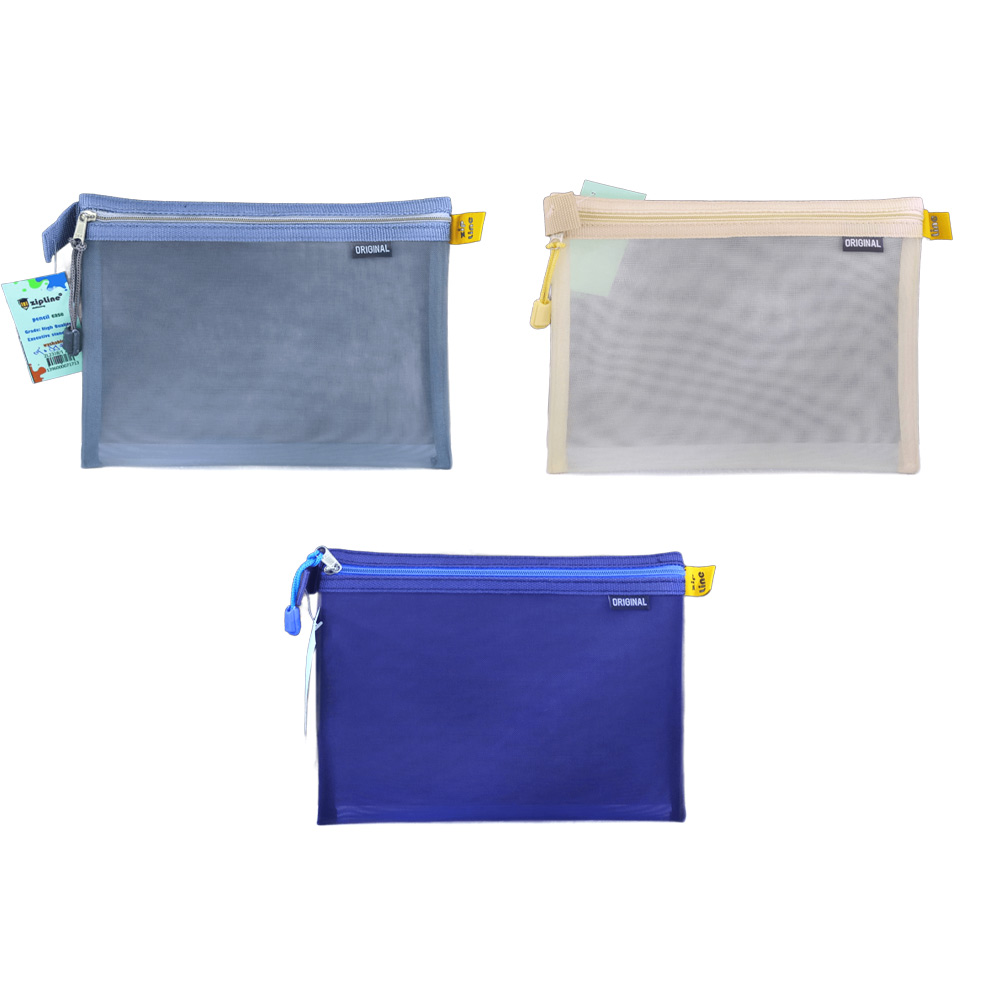 کیف توری ضخیم تک زیپ سایز A5 کد ZL2318 زیپ لاین